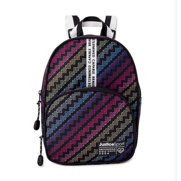 Justice JSPORT Mini Backpack for Tween Girls with Cool Colors & Two Compartments - Picture 1 of 12